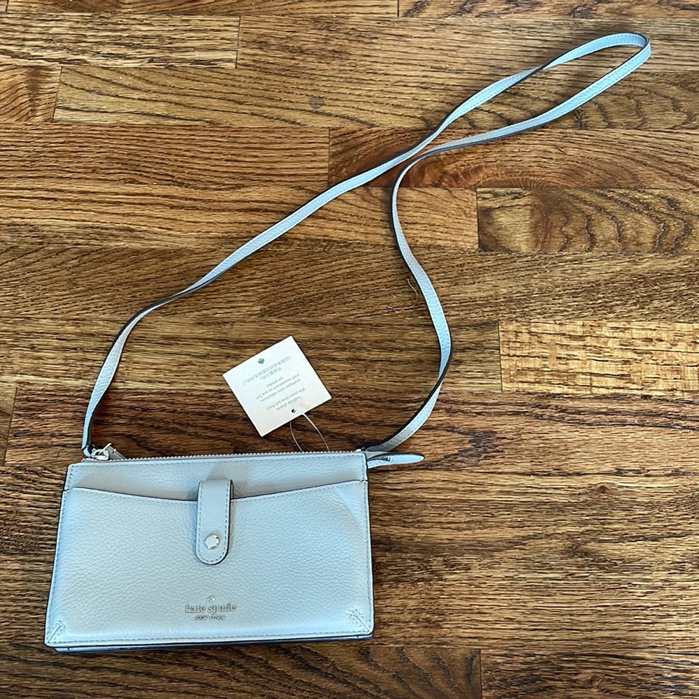 Kate Spade Small Tab Crossbody in Nimbus Grey